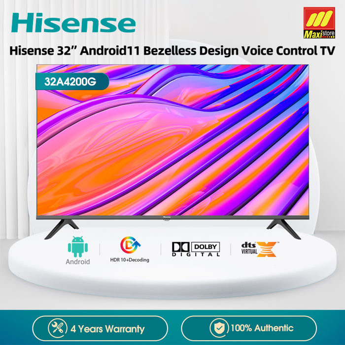 HISENSE 32A4200G LED TV 32" Smart Android 11 [32 Inch] Dolby Digital