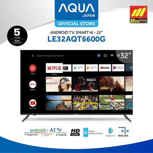 AQUA LE32AQT6600G LED Android Smart TV [32 Inch] HD USB Movie