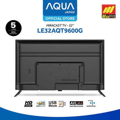 AQUA LE32AQT9600G LED TV Miracast [32 Inch] HD USB Movie
