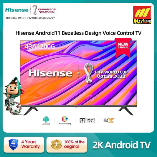 HISENSE 43A4200G LED TV 43" Smart Android 11 [43 Inch] Dolby Digital