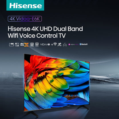 HISENSE 43E6K 43" inch Vidaa Smart TV-Bezelles design-Dual Band Wifi