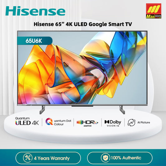 HISENSE 65U6K 65 Inch Google ULED Smart LED TV