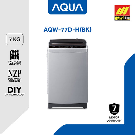 AQUA AQW-77D-H (BK) Mesin Cuci Top Load [7 Kg] Hijab Mode