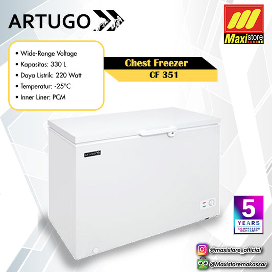 ARTUGO CF351 / CF-351 Chest Freezer [330 L] Peti Pembeku