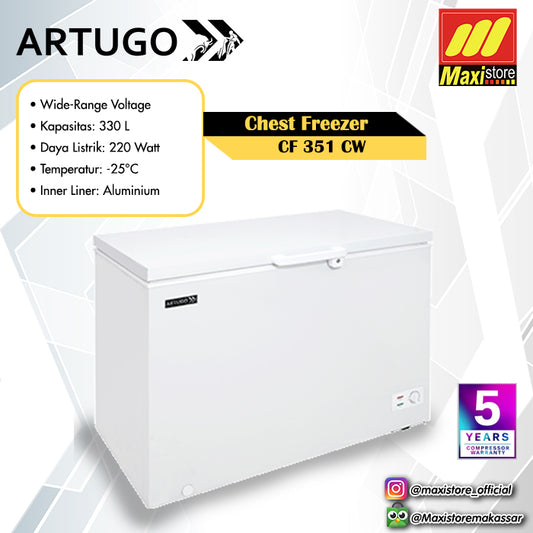 ARTUGO CF351 CW / CF-351 CW Chest Freezer [330 L] Peti Pembeku