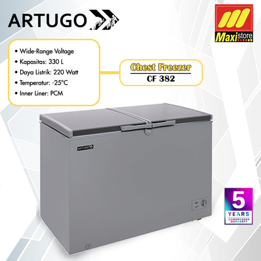 ARTUGO CF382 / CF 382 Chest Freezer [330 L] Double Door