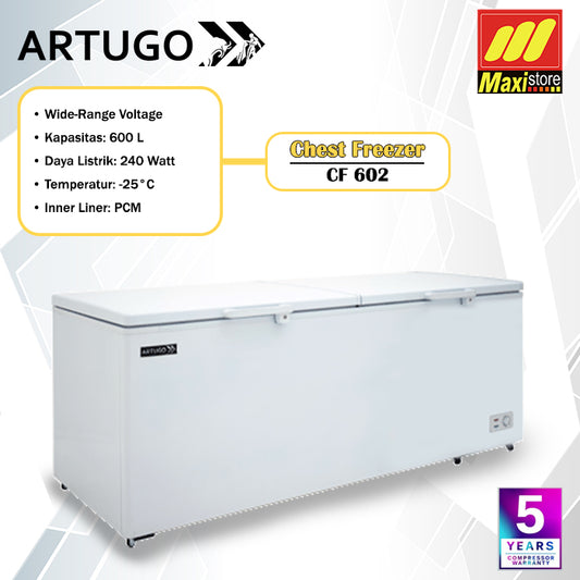 ARTUGO CF602 / CF 602 Chest Freezer [600 L] Double Door