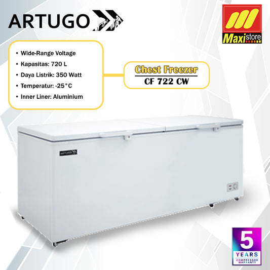 ARTUGO CF 722 CW / CF722 CW Chest Freezer [720 L] Double Door