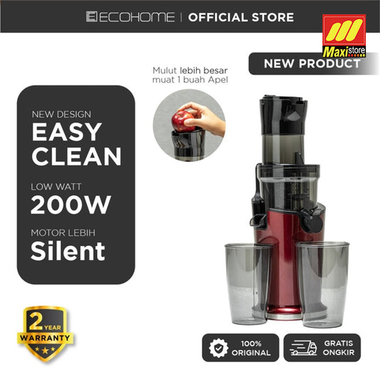 ECOHOME Slow Juicer ESJ-999 Cold Pressed Fruit Extractor 65 RPM