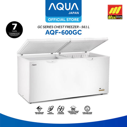 AQUA AQF-600GC / AQF-600 GC Chest Freezer [561 L] Lemari Pembeku