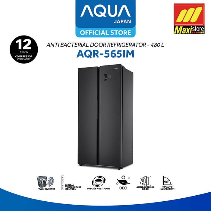 AQUA AQR-565IM Kulkas Side-by-Side [480 L] Inverter