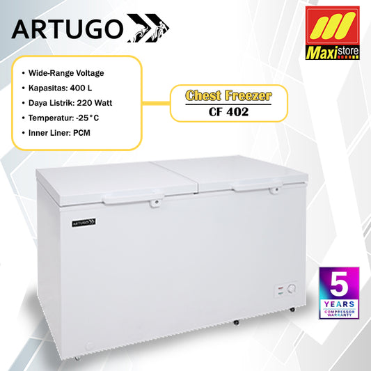ARTUGO CF402 / CF 402 Chest Freezer [400 L] Double Door