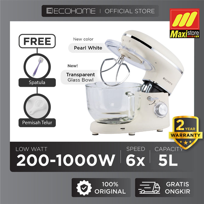 ECOHOME ESM-999 Stand Mixer Platinum Series [5 L] Glass Bowl