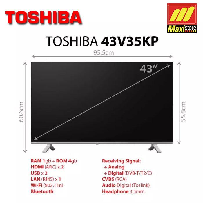 Toshiba 43V35KP LED Android Smart TV 43" [43 Inch]