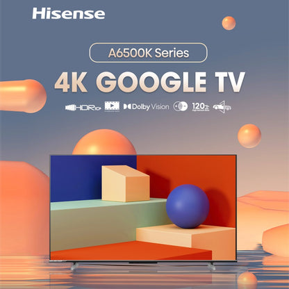 HISENSE 50A6500K 50 Inch 4K UHD Google TV Hands Free Voice Control