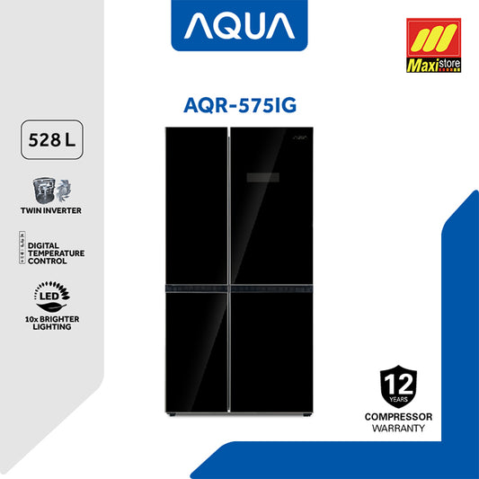 AQUA JAPAN AQR-575IG Kulkas Side-by-Side [528 L] Inverter Glass Door