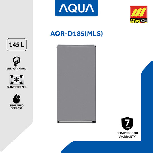 AQUA AQR-D185 MLS Kulkas 1 Pintu [145 L] dengan Giant Freezer
