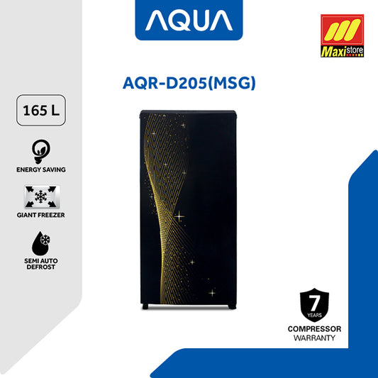 AQUA AQR-D205 MSG Kulkas 1 Pintu [165 L] dengan Giant Freezer
