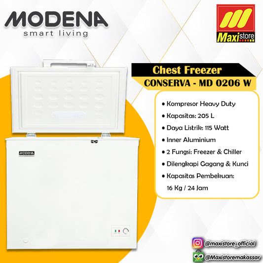 MODENA MD0206 / MD 0206 W Chest Freezer [200 L]