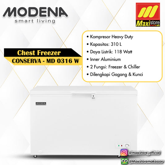 MODENA MD 0316 W / MD0316W Chest Freezer [310 L]