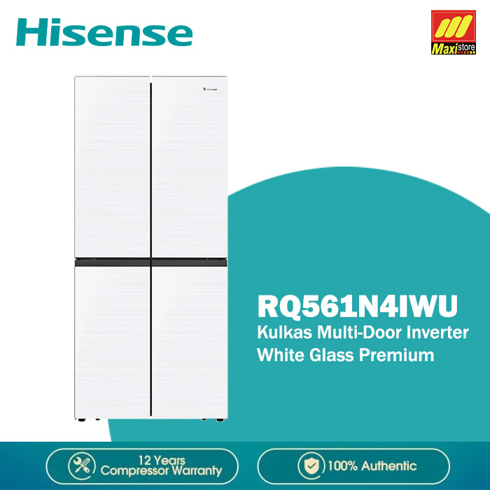 HISENSE RQ561N4IWU Kulkas Multi-Door [507 L] Premium Glass Inverter