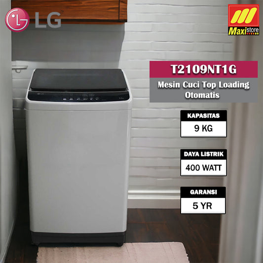 LG T2109NT1G Mesin Cuci Top Loading [9 Kg] Otomatis